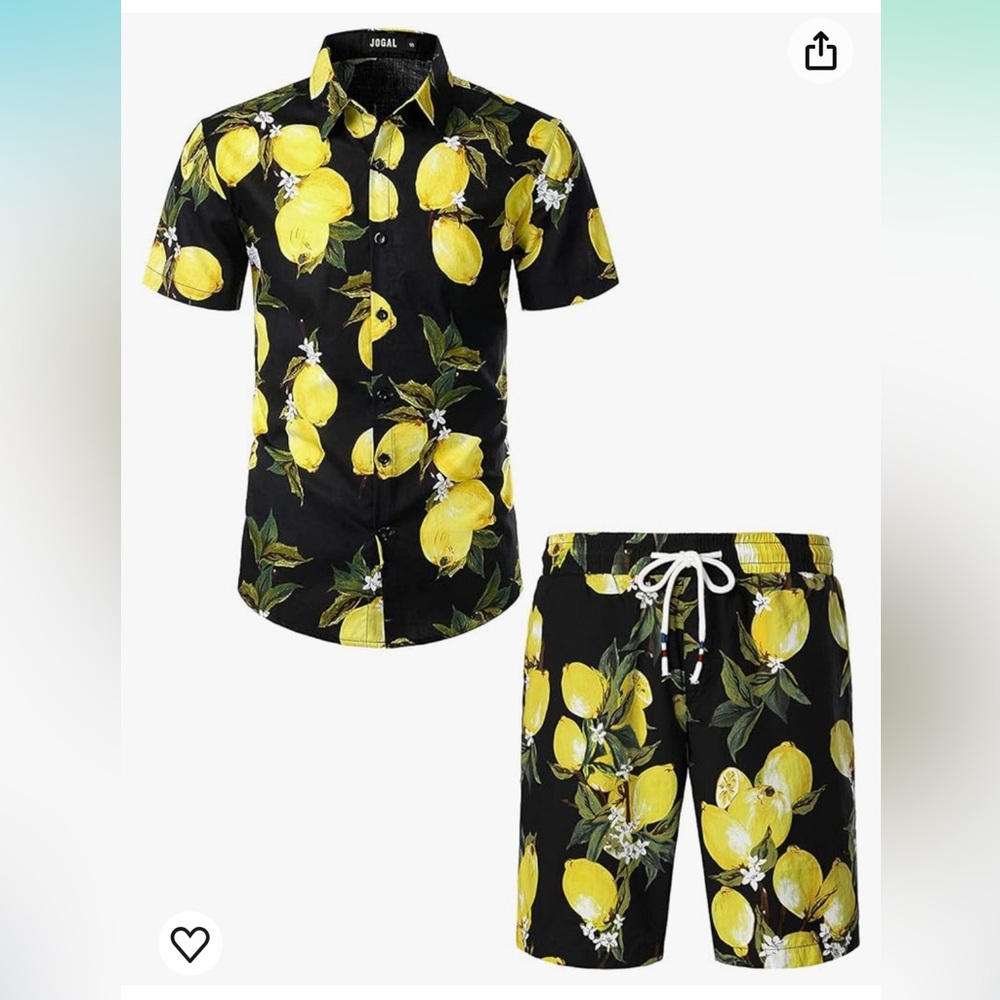Lemon Summer Shirt and Shorts outfit